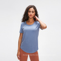 Quick Dry Sports T-Shirts Flowy Tops Yoga Loose Fit Running Shirts Blank T Shirt Women